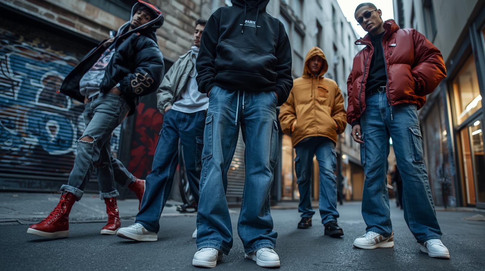 Men's winter wear street look style